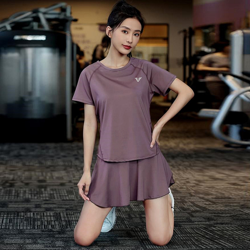 Setelan Lari Wanita Lengan Pen - Running Gear Quick Dry ulasan dan harga