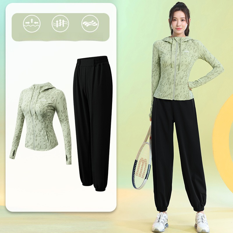 Setelan Lari Wanita Lengan Pan - Running Gear Quick Dry ulasan dan harga